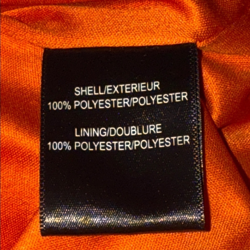 ONE33 SOCIAL Orange Long Sleeve Cocktail Mini Dress SZ 6 - Picture 10 of 10